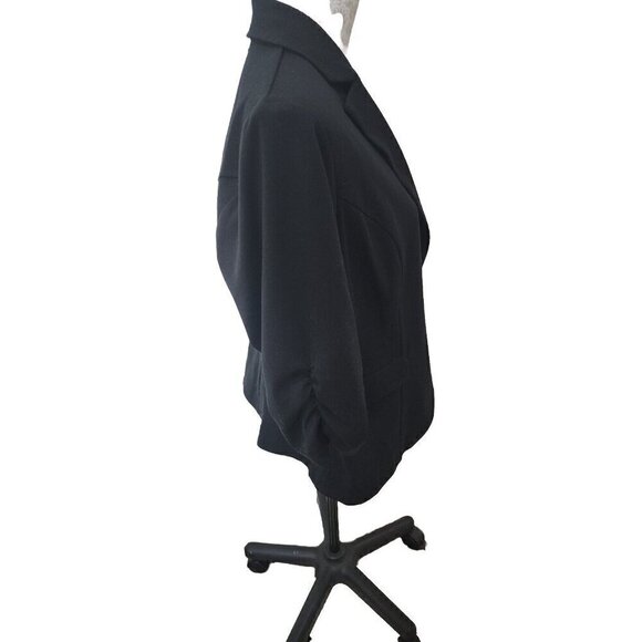 Torrid Blazer Black 3/4 Ruched Sleeves Single Breasted 2 Button Women's 2X - Picture 3 of 8